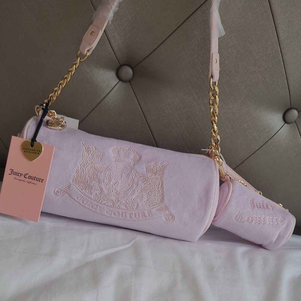 *SOLD*🩷💜Juicy Couture Scottie Dogs Barrel Satchel in Lilac
